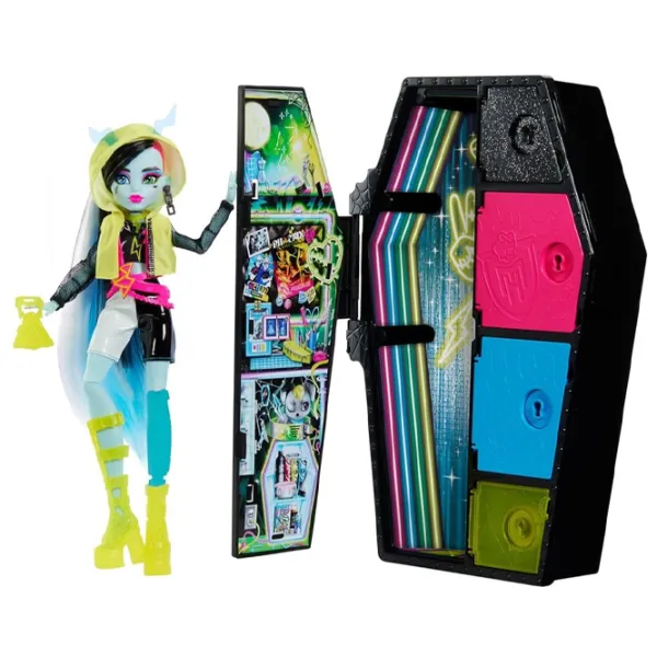 Set Mattel Monster High Neon Frigh Frankie Stein HNF79  model / 4+ photo 3