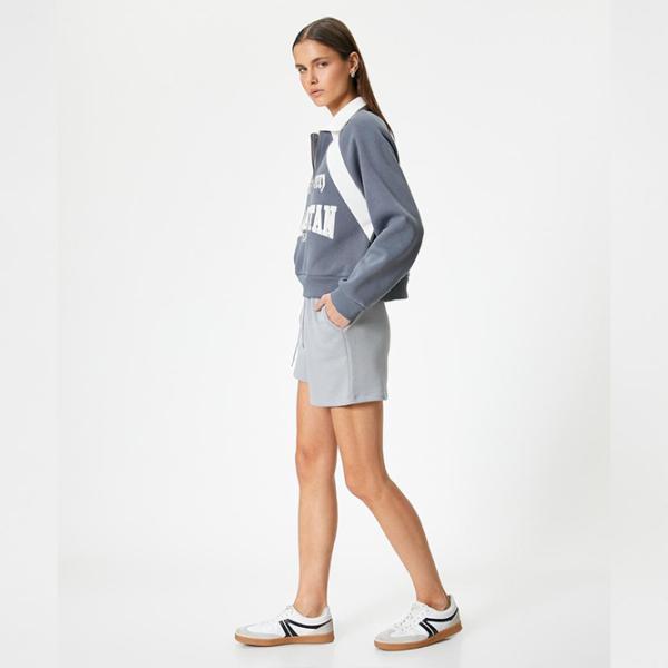 Pantaloni scurți pentru femei Koton 4SAL40005IK XS/ Grey photo 5 Pantaloni scurți pentru femei Koton 4SAL40005IK XS/ Grey photo 5