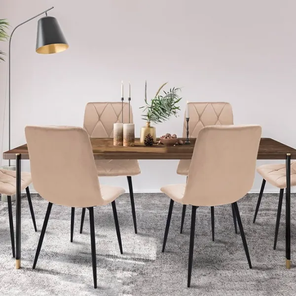 Scaun de bucătărie Jumi Piado SD-998643 Stofă/ Beige photo 6