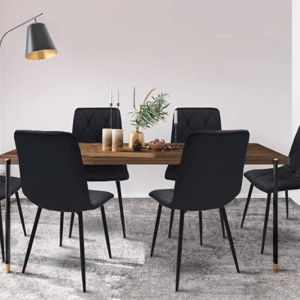 Scaun de bucătărie Jumi Piado SD-998698 Stofă/ Black photo 5
