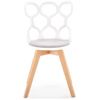 Scaun de bucătărie Halmar K308 Stofă/ White Gray photo 4