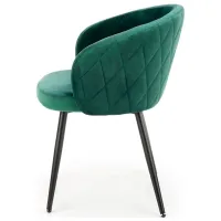 Scaun de bucătărie Halmar K430 Catifea/ Green Black photo 3