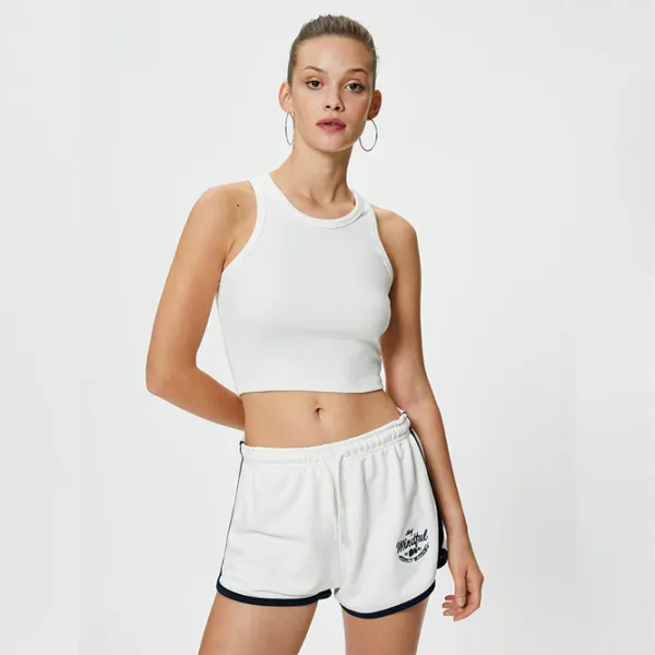 Pantaloni scurți pentru femei Koton 4SAL40003IK L/ White photo 5