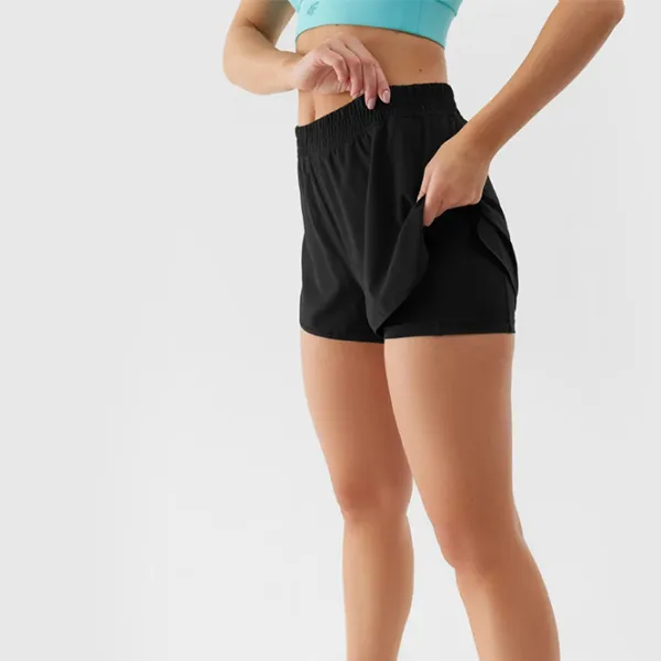 Pantaloni scurți pentru femei 4F 4FWSS24TFSHF497-20S S/ Black photo 3 Pantaloni scurți pentru femei 4F 4FWSS24TFSHF497-20S S/ Black photo 3