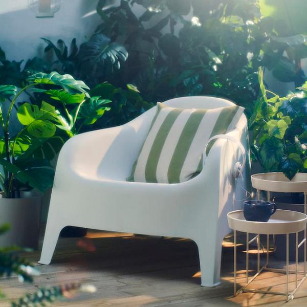 Scaun de grădină Ikea Skarpo Plastic/ Plastic/ White photo 3 Scaun de grădină Ikea Skarpo Plastic/ Plastic/ White photo 3