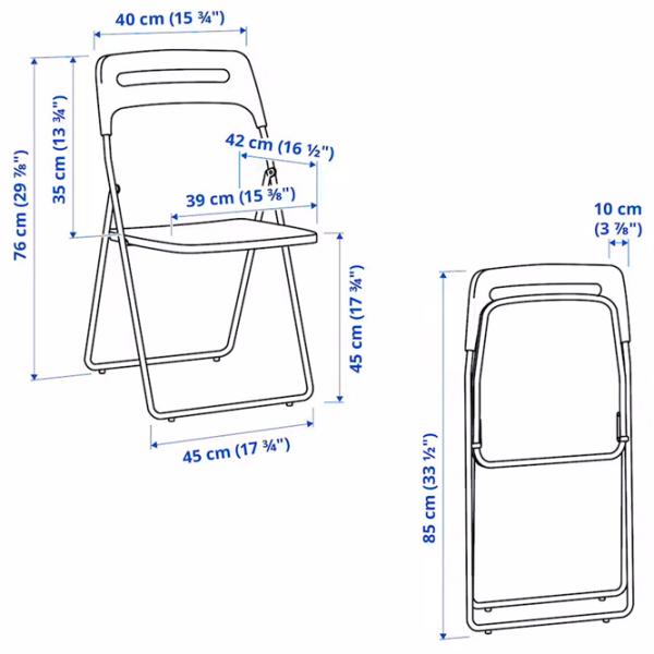 Садовый стул Ikea Nisse Пластик/ Пластик/ Черный photo 6 Садовый стул Ikea Nisse Пластик/ Пластик/ Черный photo 6
