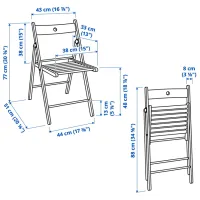 Садовый стул Ikea Frosvi Массив/ Дерево/ Белый photo 3