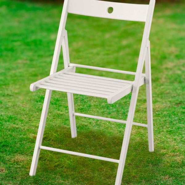 Садовый стул Ikea Frosvi Массив/ Дерево/ Белый photo 4