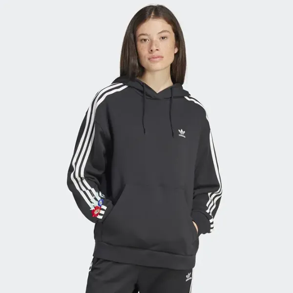Спортивная куртка для женщин Adidas Floral Hoodie L/ Белый photo 3 Спортивная куртка для женщин Adidas Floral Hoodie L/ Белый photo 3