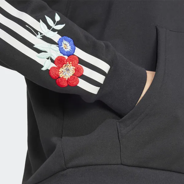 Спортивная куртка для женщин Adidas Floral Hoodie L/ Белый photo 4 Спортивная куртка для женщин Adidas Floral Hoodie L/ Белый photo 4