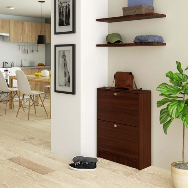 Dulap pentru încălțăminte Akord 2 80 x 60 x 20/ Wenge/ Wenge photo 4