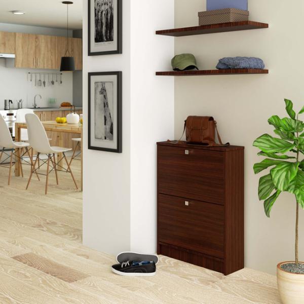 Dulap pentru încălțăminte Akord 2 80 x 60 x 20/ Wenge/ Wenge photo 4