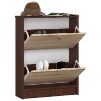 Dulap pentru încălțăminte Akord 2 80 x 60 x 20/ Wenge/ Stejar sonoma photo 2