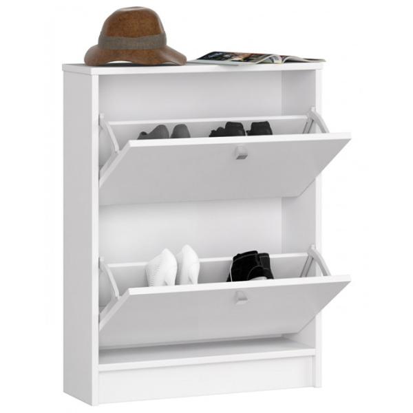 Обувной шкаф Akord 2 80см x 60см x 20см/ White/ Белый photo 2 Обувной шкаф Akord 2 80см x 60см x 20см/ White/ Белый photo 2