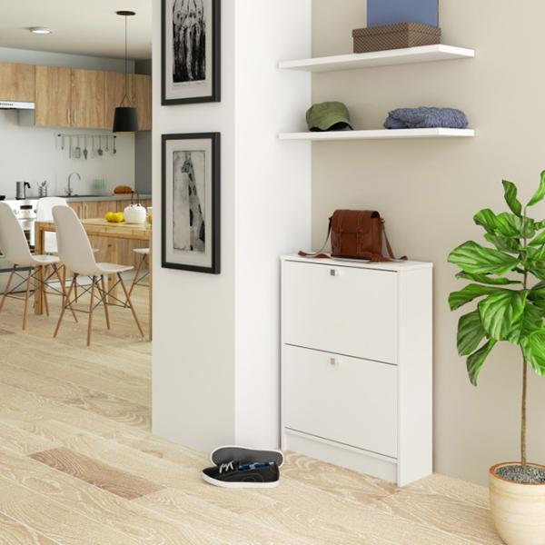 Обувной шкаф Akord 2 80см x 60см x 20см/ White/ Белый photo 3 Обувной шкаф Akord 2 80см x 60см x 20см/ White/ Белый photo 3