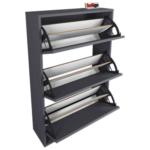 Dulap pentru încălțăminte Fabulous 3D 110 x 73.6 x 24/ Anthracite/ Anthracite photo 2