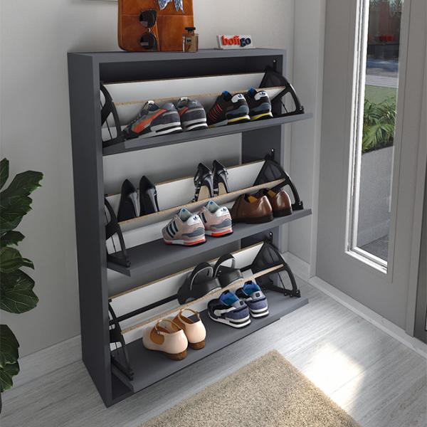 Dulap pentru încălțăminte Fabulous 3D 110 x 73.6 x 24/ Anthracite/ Anthracite photo 4