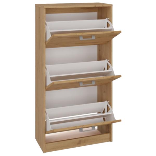Обувной шкаф TopEshop Paula 116см x 60см x 28см/ Дуб артисан/ Кустарный дуб photo 2 Обувной шкаф TopEshop Paula 116см x 60см x 28см/ Дуб артисан/ Кустарный дуб photo 2