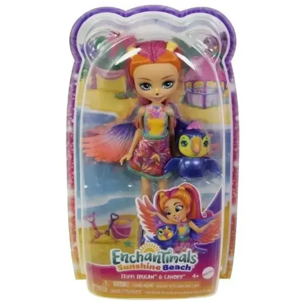 Кукла Enchantimals Sunshine Beach Trippi Tucan HRX83  модель / 3+ photo 6