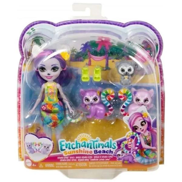 Кукла Enchantimals Sunshine Beach Lorinda Lemur Family HRX86 модель/ 3+ photo 6