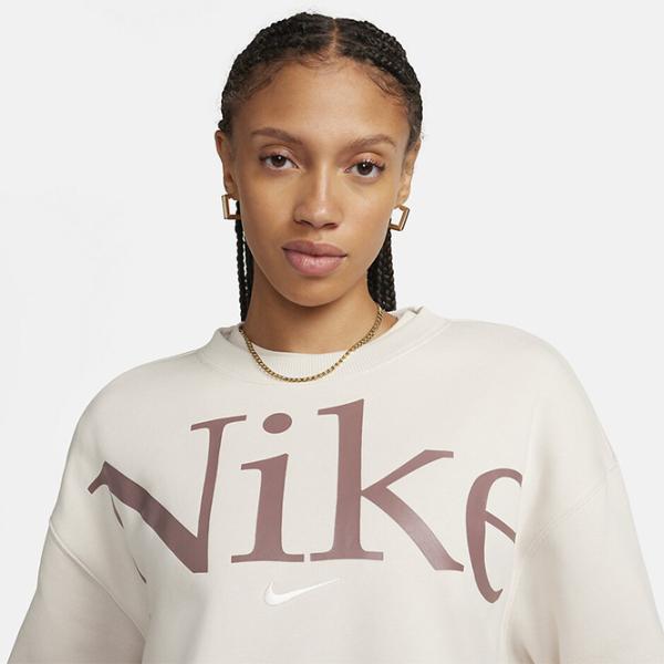 Спортивная куртка для женщин Nike W Nsw Phnx Flc Os Logo Crew XS/ Бежевый photo 2 Спортивная куртка для женщин Nike W Nsw Phnx Flc Os Logo Crew XS/ Бежевый photo 2