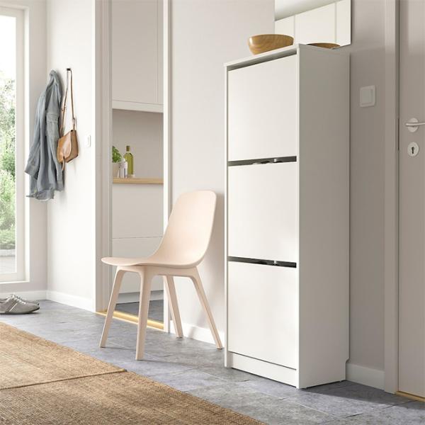 Обувной шкаф Ikea Bissa 3 135см x 45см x 28см/ White/ Белый photo 2