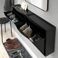 Dulap pentru încălțăminte Ikea Trones 39 x 52 x 18/ Black/ Black photo 2