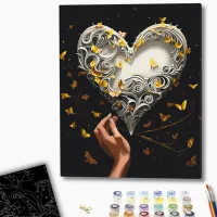 Pictură pe numere BrushMe Dansul fluturilor BSB0015FC 50 x 40 cm/ Verticală photo 2