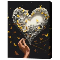 Pictură pe numere BrushMe Dansul fluturilor BSB0015FC 50 x 40 cm/ Verticală photo 3