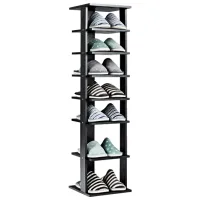 Etajeră pentru încălțăminte Costway JZ10140DK 110 x 28.5 x 27/ Black/ Black photo 2