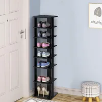 Etajeră pentru încălțăminte Costway JZ10140DK 110 x 28.5 x 27/ Black/ Black photo 3
