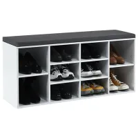 Etajeră pentru încălțăminte Costway HW63680WH 48 x 104 x 30/ White/ White photo 2