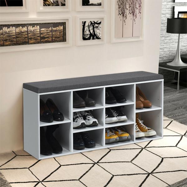 Стеллаж для обуви Costway HW63680WH 48см x 104см x 30см/ White/ Белый photo 3