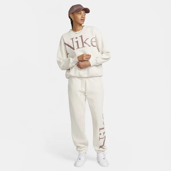 Спортивная куртка для женщин Nike W Nsw Phnx Flc Os Logo Crew L/ Бежевый photo 5 Спортивная куртка для женщин Nike W Nsw Phnx Flc Os Logo Crew L/ Бежевый photo 5