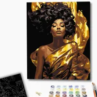 Pictură pe numere BrushMe Îmbrăcată în raze BSB0012FC 50 x 40 cm/ Verticală photo 2