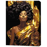 Pictură pe numere BrushMe Îmbrăcată în raze BSB0012FC 50 x 40 cm/ Verticală photo 3