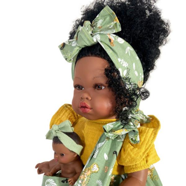 Păpușă Nines Maria Con Bebe Curly Hair 2332 bebeluș/ 3+ photo 2