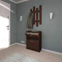 Dulap pentru încălțăminte Haaus Rin 2U 85 x 63 x 30/ Wenge/ Wenge photo 2