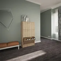 Dulap pentru încălțăminte Haaus Rin 3U 120 x 63 x 30/ Stejar Sonoma/ Stejar Sonoma photo 2