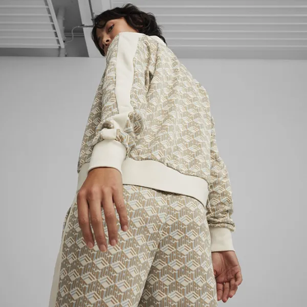 Jachetă sport pentru femei Puma T7 Aop Track Jacket Prairie Tan-AOP L/ Beige photo 4