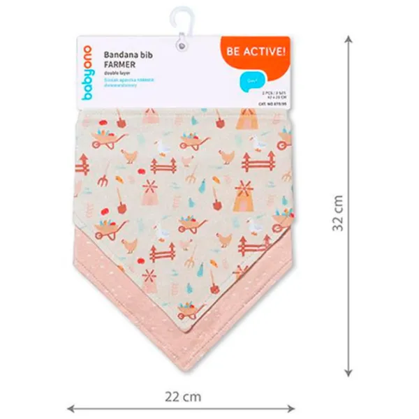 Слюнявчик BabyOno 0879/ 09 Бандана/ Хлопок/ Разноцветный photo 2 Слюнявчик BabyOno 0879/ 09 Бандана/ Хлопок/ Разноцветный photo 2