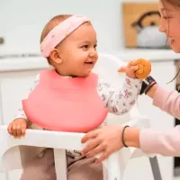 Слюнявчик BabyOno 0835/ 03 Классическая/ Силикон/ Розовый photo 2