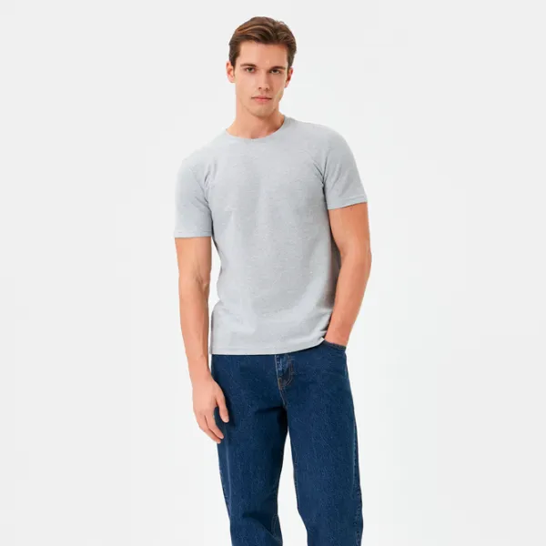 Tricou pentru bărbați Koton 4SAM10279HK 35% bumbac/ Grey photo 3