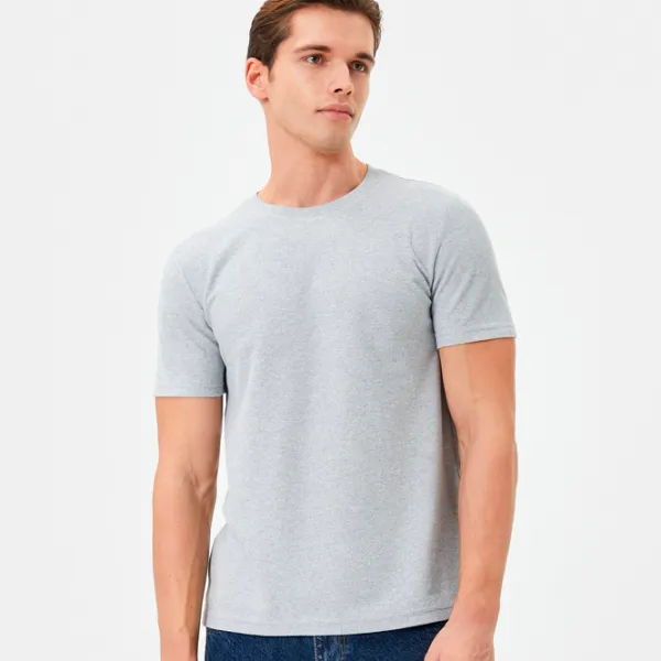 Футболка для мужчин Koton 4SAM10279HK 35% хлопок/ Grey photo 4