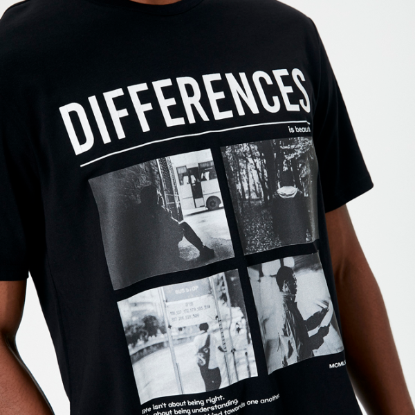 Tricou pentru bărbați Koton 4SAM10291HK 100% bumbac/ Black photo 5