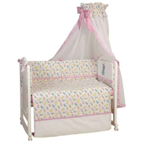 Детское постельное бельё Polini Kids 0002176-2 () Хлопок/ Розовый Белый photo 2 Детское постельное бельё Polini Kids 0002176-2 () Хлопок/ Розовый Белый photo 2