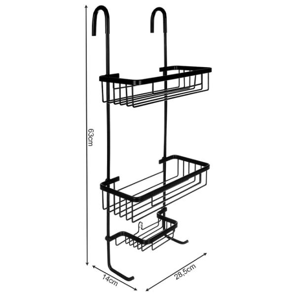 Raft pentru baie Malatec 16723 Aluminiu/ Black photo 4
