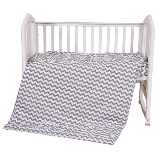 Детское постельное бельё Polini Kids ZigZag (0001859-10) Хлопок/ Синий Серый photo 3
