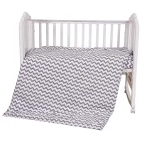 Детское постельное бельё Polini Kids ZigZag (0001859-10) Хлопок/ Синий Серый photo 3