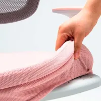Fotoliu de birou Costway HY10252PK Pânză/ Pink photo 3